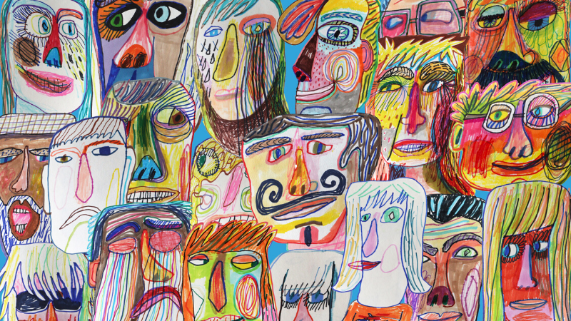 illustration of diverse faces illustration of diverse faces
