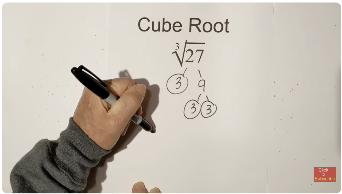 Find the cube root 8 and 27 without a calculator