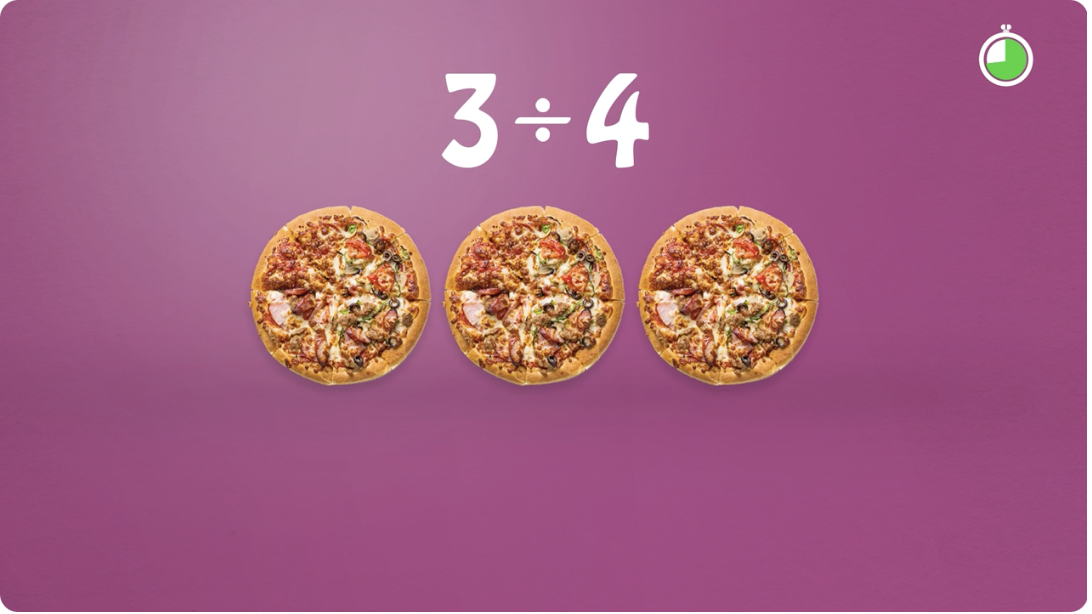 Interpreting fractions as quotients