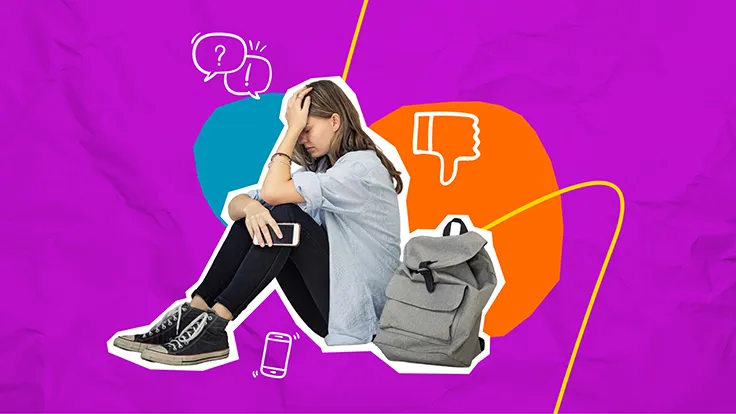 teen on the ground with palm to head