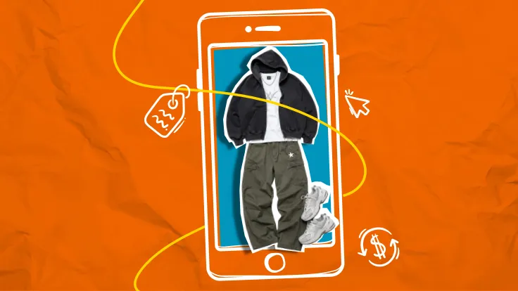 Shopping online clothing store outfit