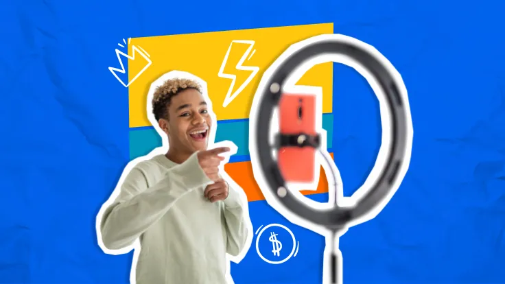 A content creator filming himself