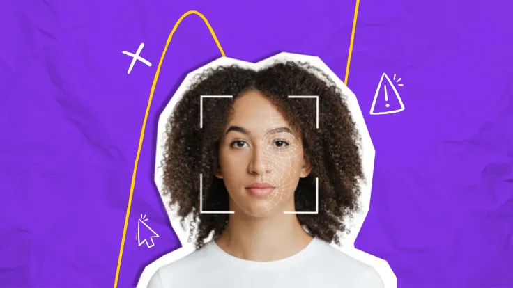 A young woman being digitally scanned
