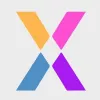 four diagonal lines forming the shape of an X